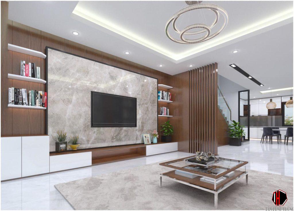 50+ Mẫu phòng khách ốp nhựa Pvc, Tấm trang trí đẹp nhất 2024 7 op tuong nhua phong khach