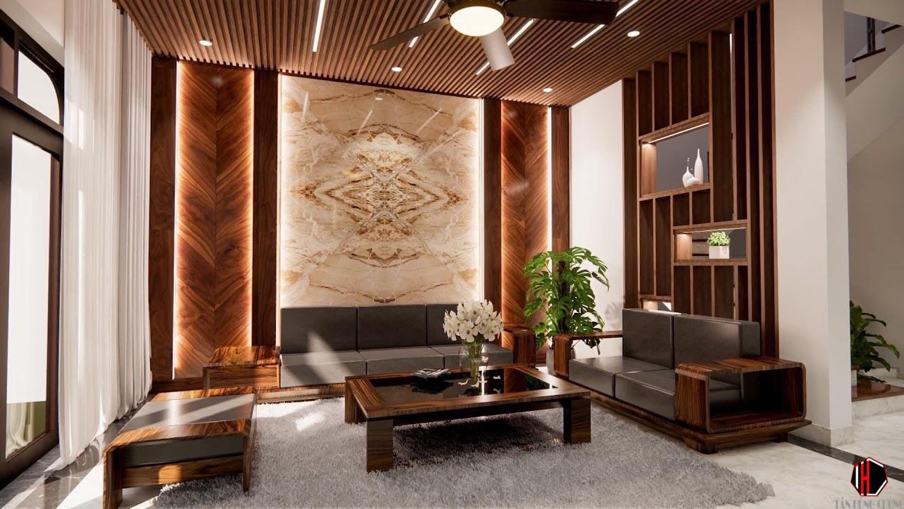 100+Mẫu trần nhựa lam sóng đẹp, sang trọng nhất 2024 14 op tuong nhua phong khach 111 2