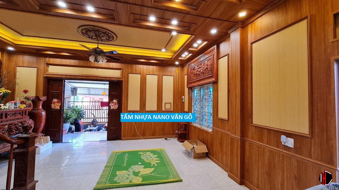 50+ Mẫu phòng khách ốp nhựa Pvc, Tấm trang trí đẹp nhất 2024 9 tran nhua 10