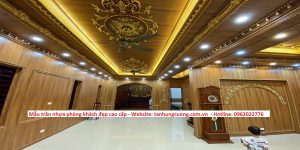 50+ Mẫu trần nhựa phòng khách cao cấp đẹp Sang Trọng 2024 6 tran nhua cao cap
