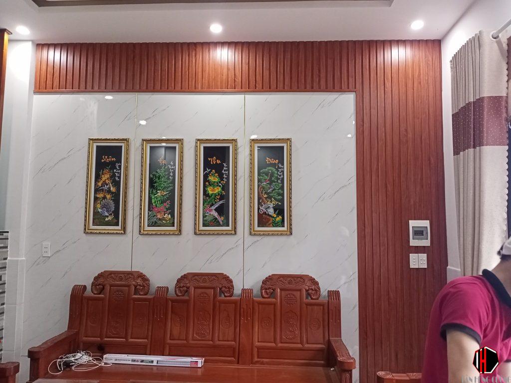 Báo Giá Thi Công Tấm Nhựa Giả Đá | Tấm pvc vân đá Ốp Tường Bao Nhiêu Tiền 1M2 68 phu kien phao chi tam van da 24