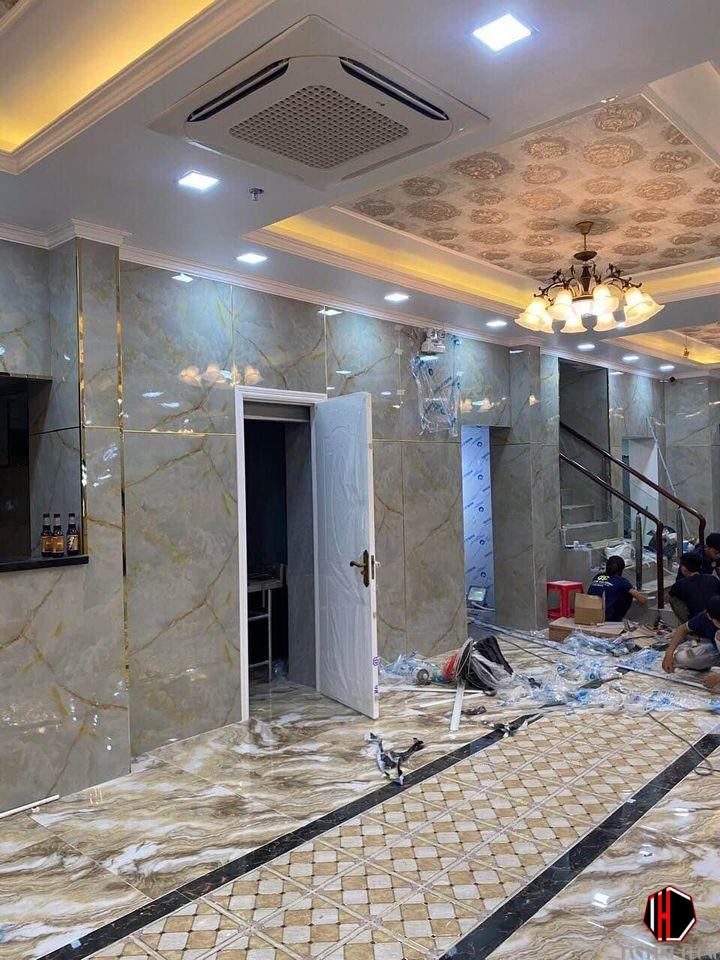 Báo Giá Thi Công Tấm Nhựa Giả Đá | Tấm pvc vân đá Ốp Tường Bao Nhiêu Tiền 1M2 54 thi cong tam nhua gia da 13